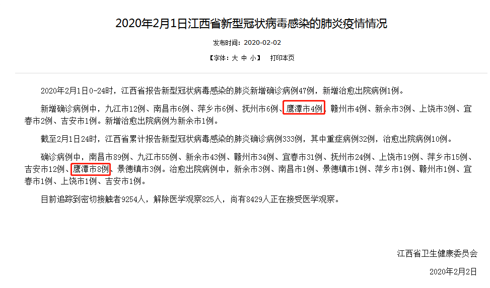 鹰潭最新确诊情况分析